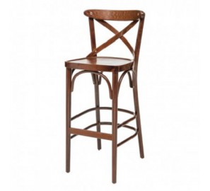 כסא בר איקס בגב עץ 598742