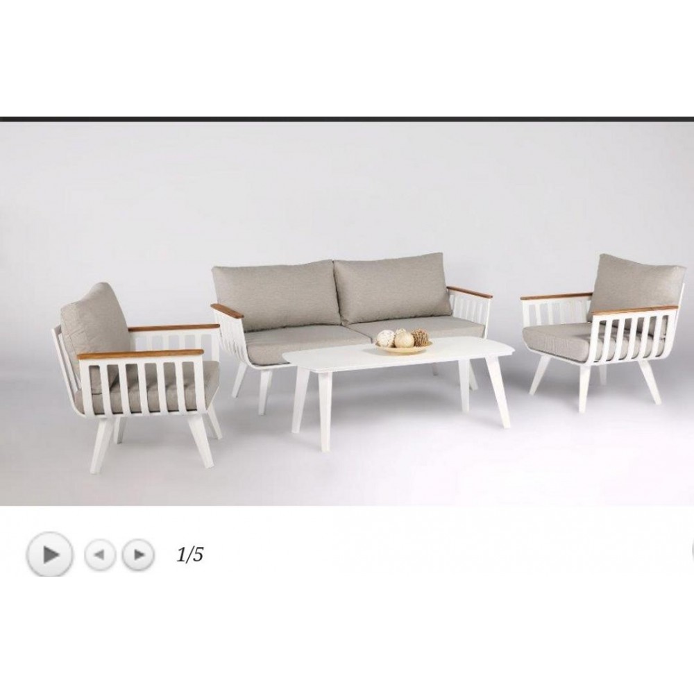 מערכת ישיבה דו מושבית כריות אפורות 29983 