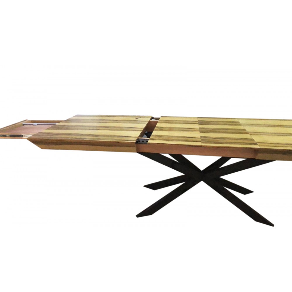 שולחן נפתח צבע אגוז אפרקאי