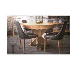 שולחן קוטר 130 נפתח עוד 80 סנטימטר 