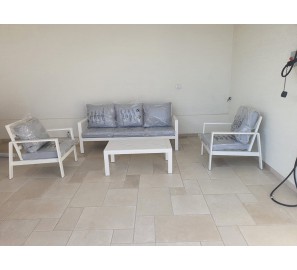 מערכת ישיבה תלת צבע לבן מערכת ישיבה תלת צבע לבן