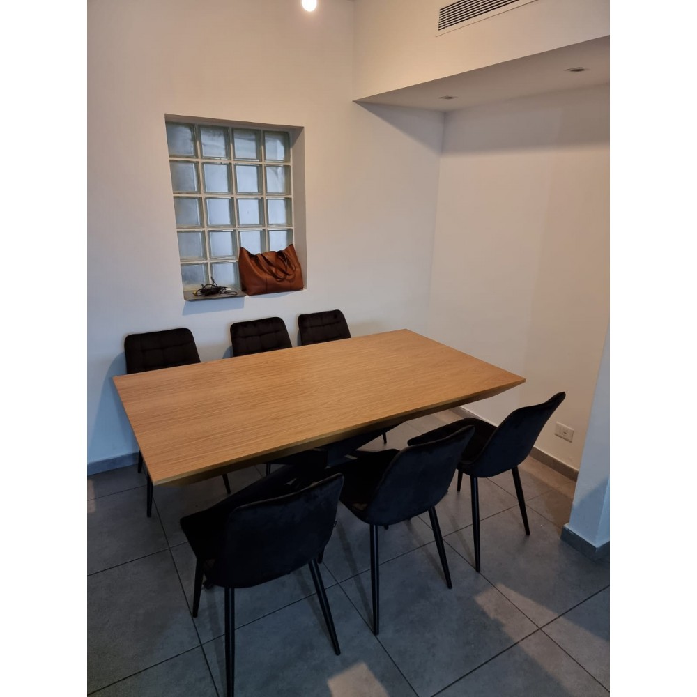 שולחן לפינת אוכל אורך מלבני נפתח +6 כיסאות 8197688