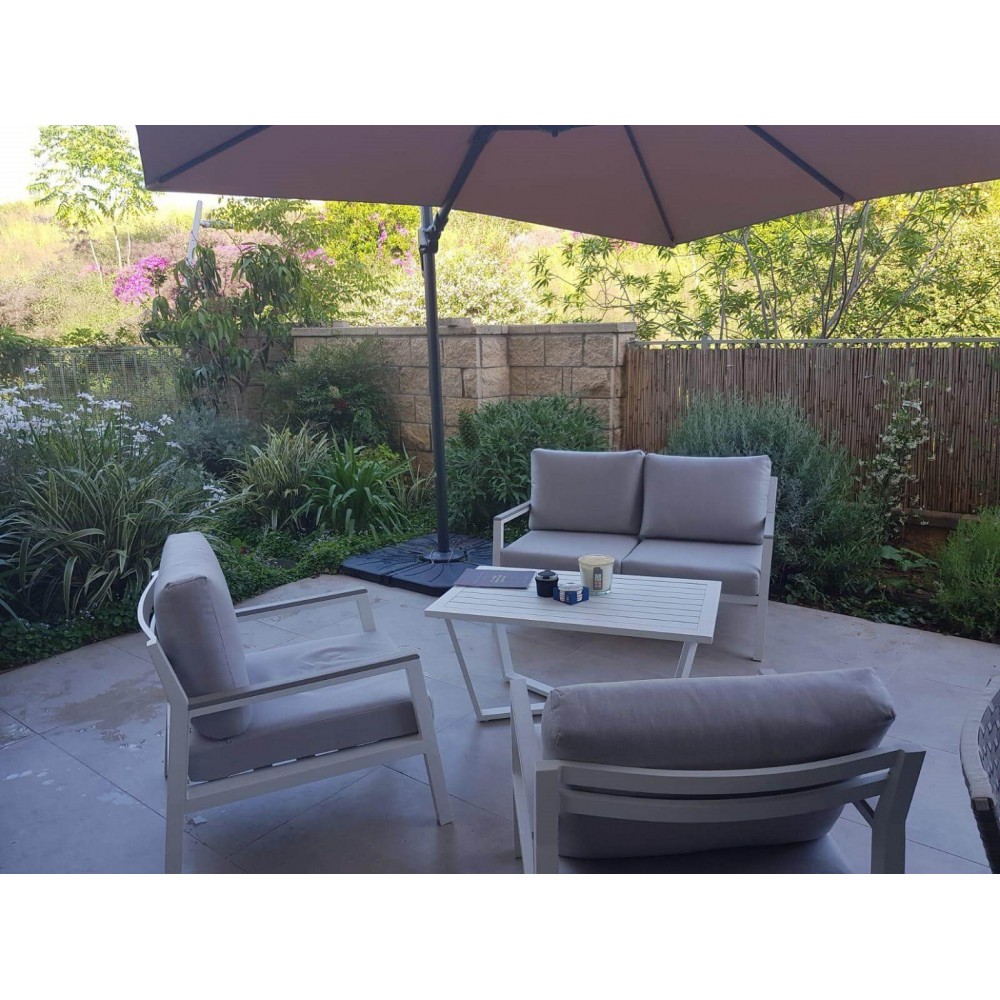 מערכת ישיבה מאלומיניום צבע לבן דגם 5310 מערכת ישיבה מאלומיניום צבע לבן דגם 5310