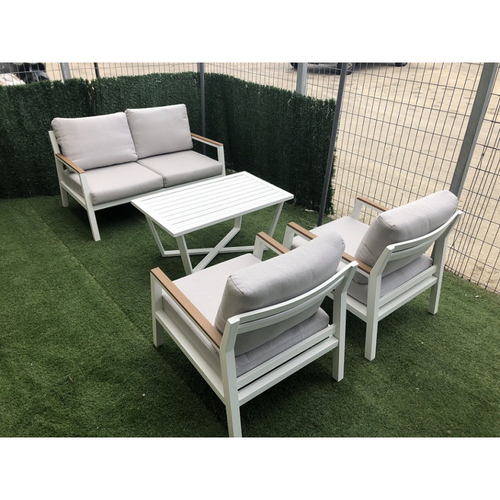 מערכת ישיבה מאלומיניום צבע לבן דגם 5310 מערכת ישיבה מאלומיניום צבע לבן דגם 5310