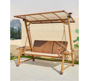 נדנדה דו מושבית איכותית ביותר עם גגון 8830 (יש גם תלת)