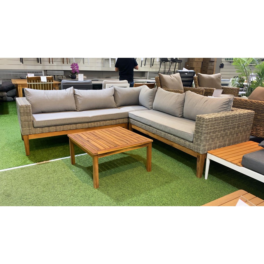 ספה פינתית ראטן שילוב עץ מלא 3021 ספה פינתית ראטן שילוב עץ מלא 3021