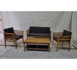 מערכת ישיבה מעץ לגינה דגם 5073 מערכת ישיבה מעץ לגינה דגם 5073