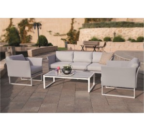 סט ישיבה אלומיניום תלת מושבי מרופד דגם 6640 סט ישיבה אלומיניום תלת מושבי מרופד דגם 6640