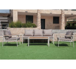 סט אלומיניום תלת מושבי עם עץ 7808 סט אלומיניום תלת מושבי עם עץ 7808