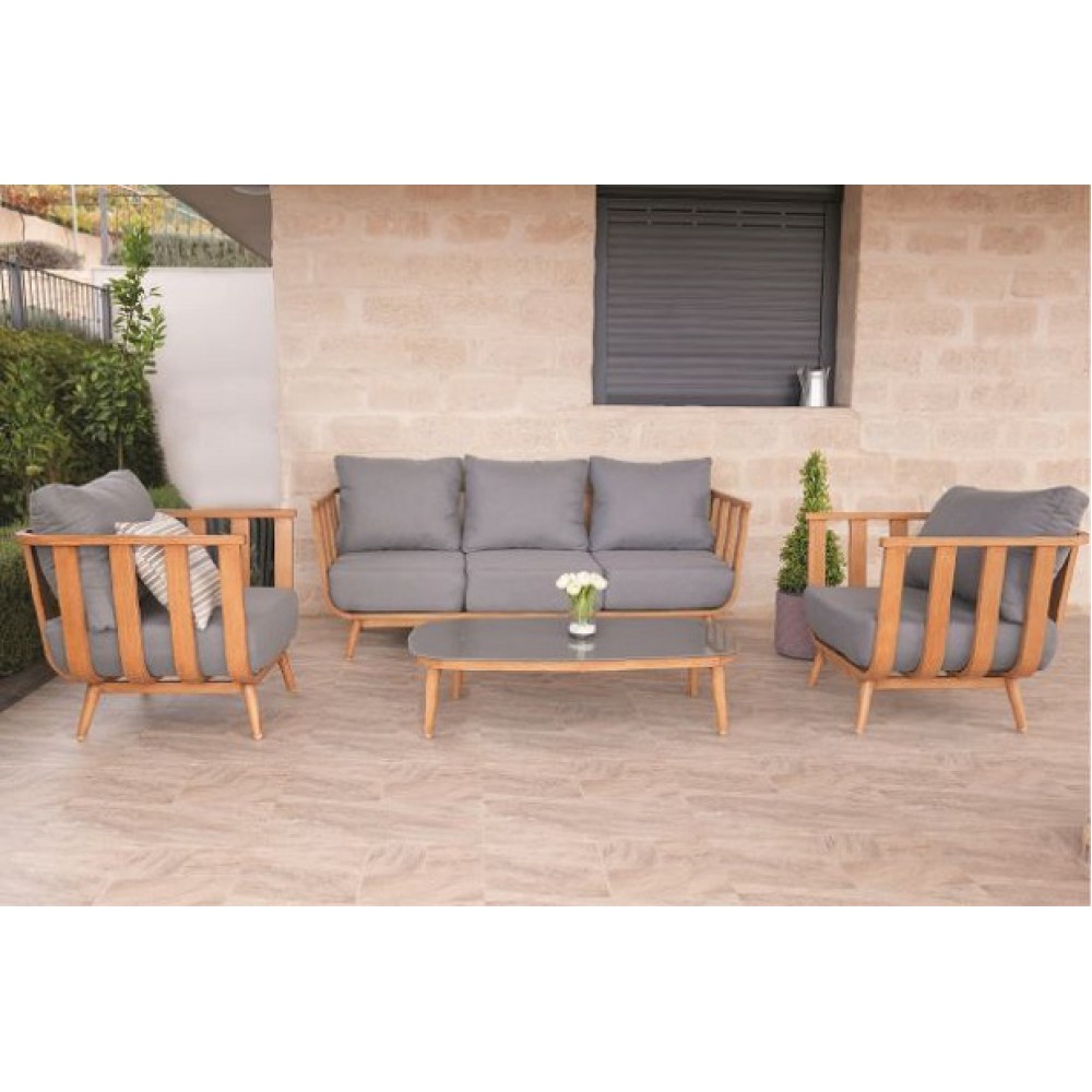 סט גינה תלת מושבי אלומיניום דמונ 6643