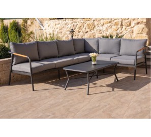 ספה פינתית מאלומיניום לגינה 7806 ספה פינתית מאלומיניום לגינה 7806