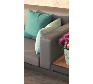 ספה פינתית מרופדת לגינה 7804