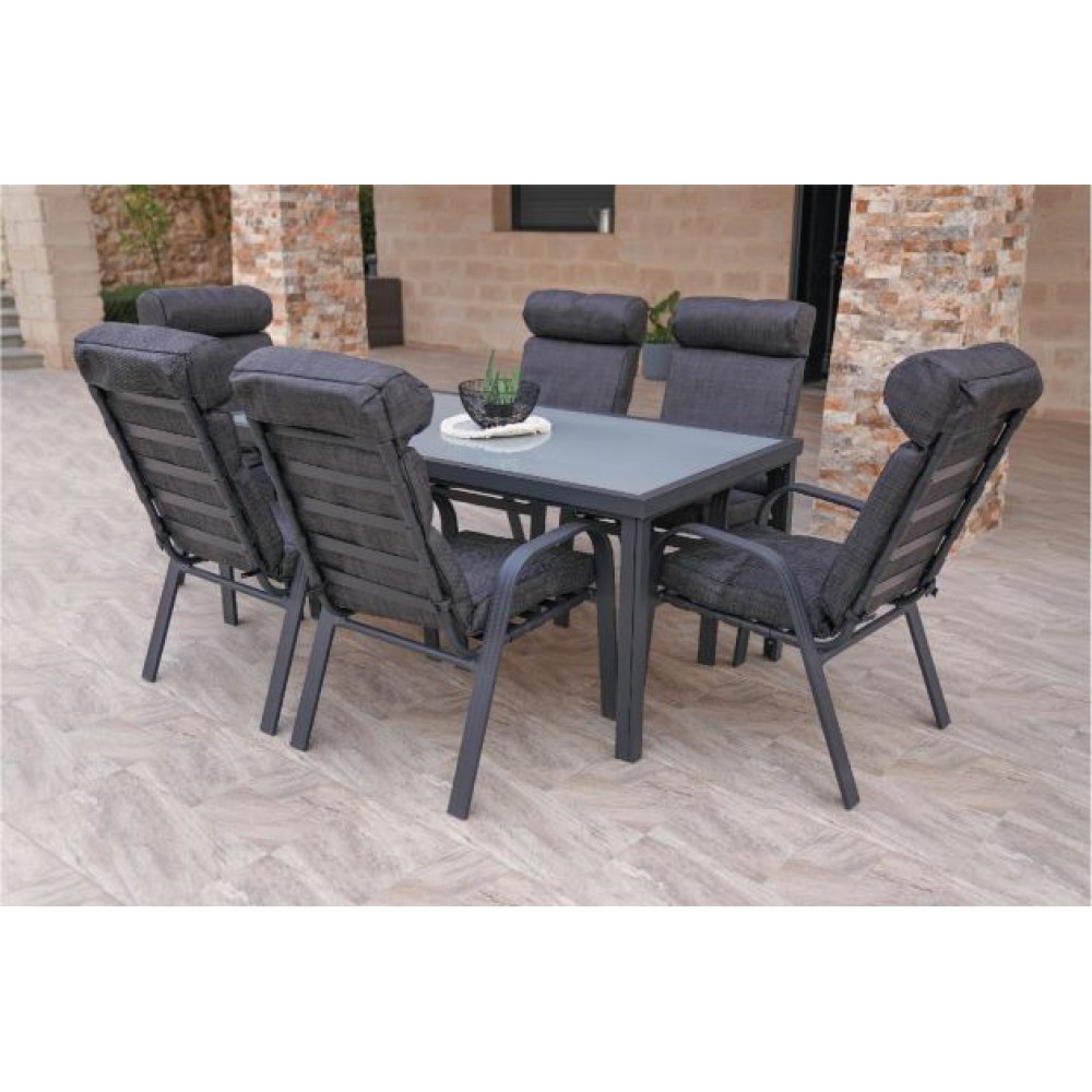 פינת ישיבה אלומוניום זכוכית לגינה כולל כסאות 4533 פינת ישיבה אלומוניום זכוכית לגינה כולל כסאות 4533