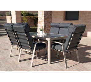 פינת ישיבה אלומוניום זכוכית לגינה כולל כסאות 4533 פינת ישיבה אלומוניום זכוכית לגינה כולל כסאות 4533