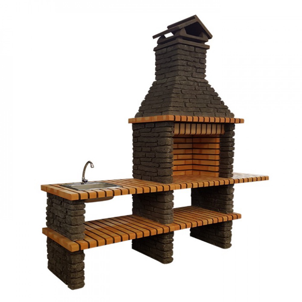 גריל אבן עם יחידת כיור דגם 6635 גריל אבן עם יחידת כיור דגם 6635