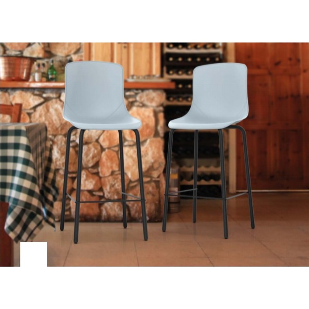 כיסא בר מפלסטיק עם רגל מתכת איכותי נוח יציב ויפה 7005