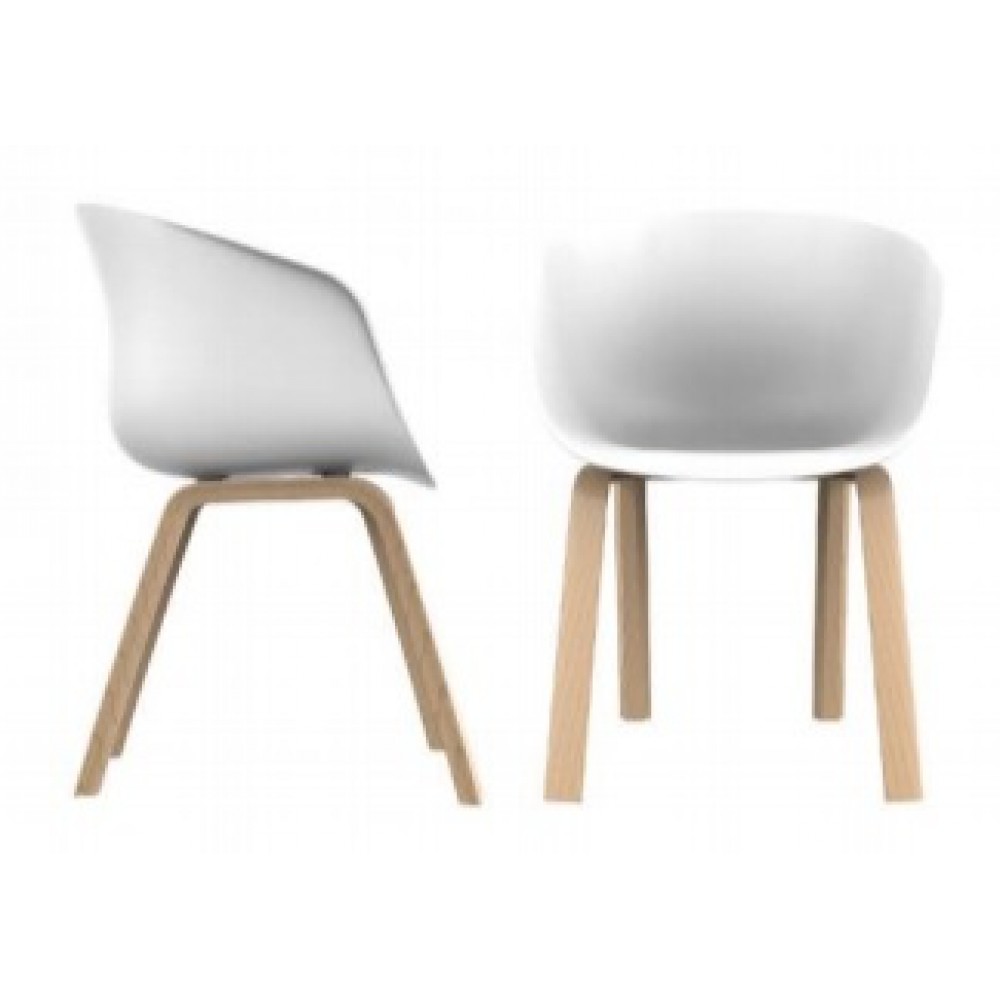 כיסא לפינת אוכל מפלסטיק עם רגלי עץ איכותי ונוח במיוחד 7118