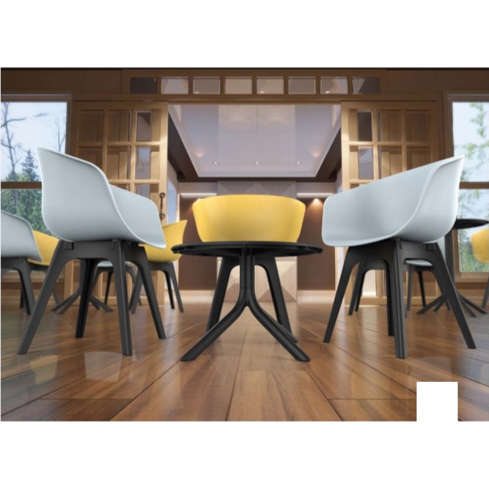 כיסא לפינת אוכל מפלסטיק עם רגלי פלסטיק איכותי ונוח במיוחד 7120