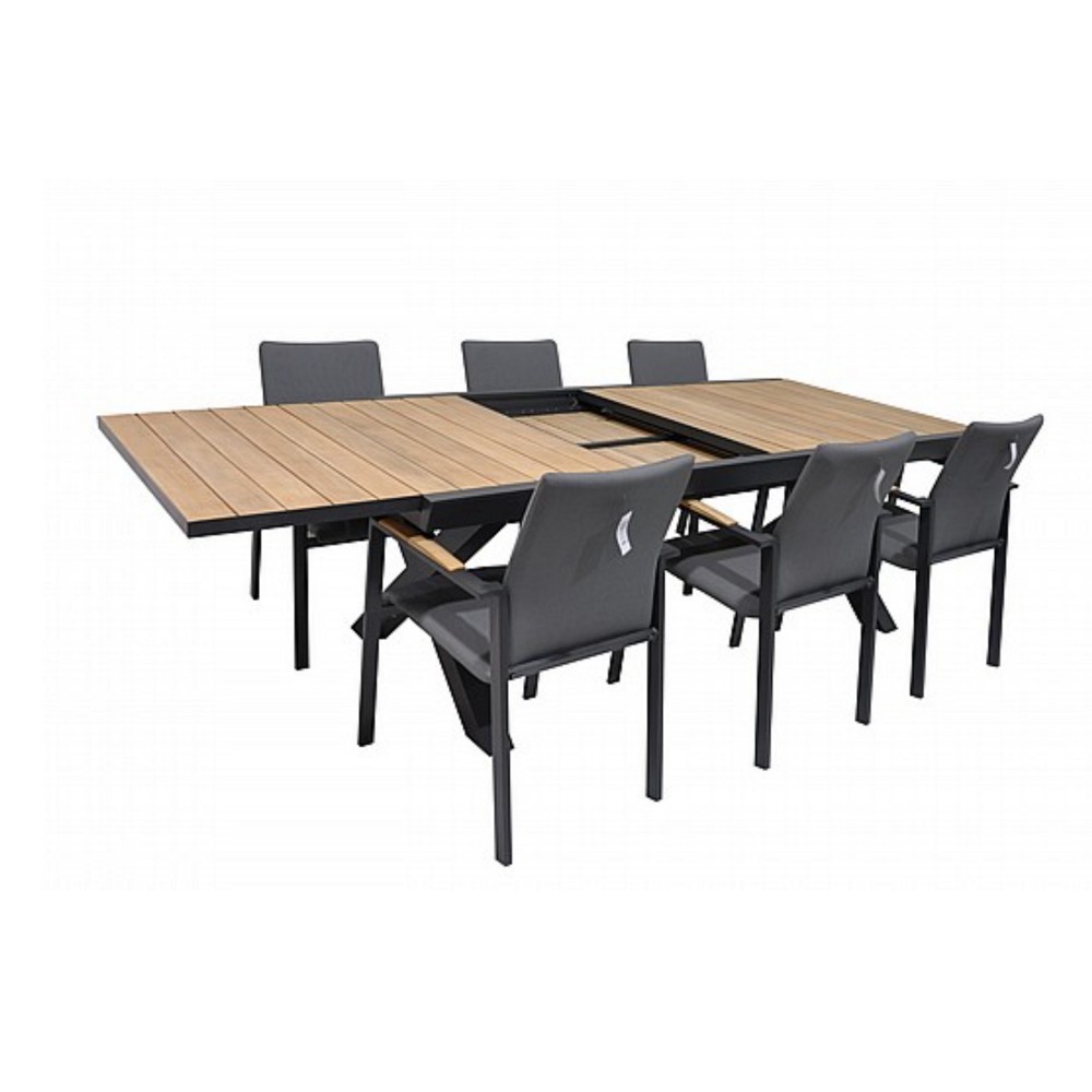 סט שולחנות נפתח וכיסאות לגינה 55585