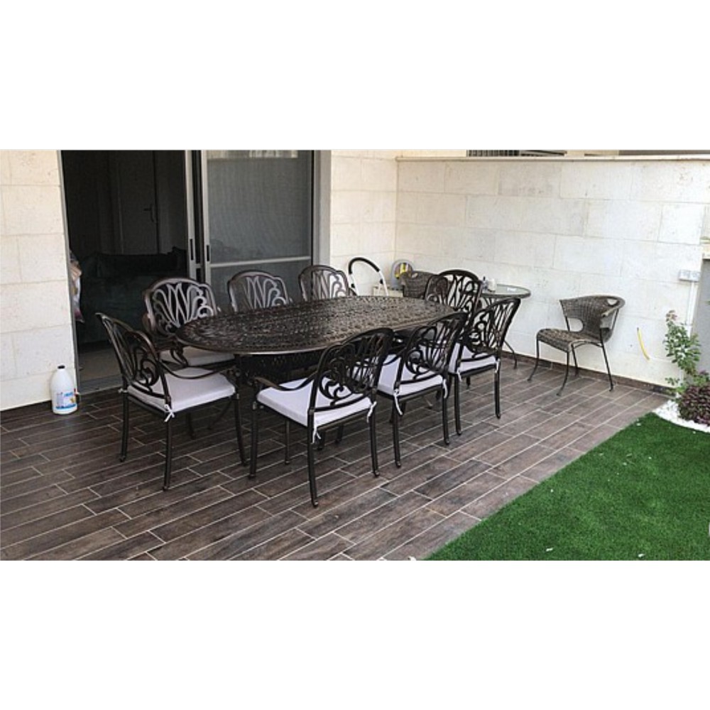 סט ישיבה שולחן 2.2+ 8 כסאות מאלומיניום יצוק דגם 6647 סט ישיבה שולחן 2.2+ 8 כסאות מאלומיניום יצוק דגם 6647