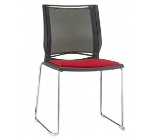 כיסא מרופד וגב רשת דגם 7735