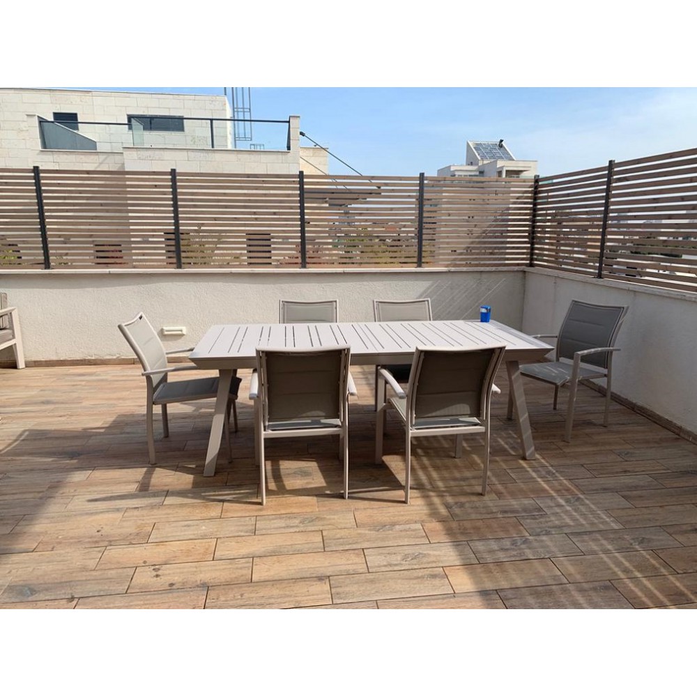 שולחן אלומיניום נפתח לגינה דגם 7746 שולחן אלומיניום נפתח לגינה דגם 7746