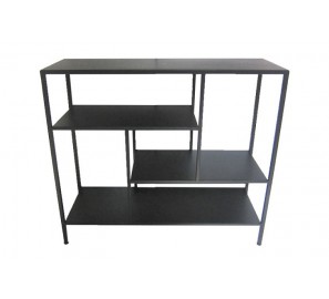 קונסולה מעמד מתכת שחור מט 66552 קונסולה מעמד מתכת שחור מט 66552