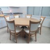 שולחן פינת אוכל קוטר1.50 + 6 כיסאות איטלקי עץ מלא דגם 1000
