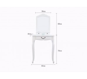 שידת איפור עם מראה מלבנית מעץ דגם 8837