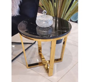 שולחן נירוסטה פלטת שיש שחור דגם 6747