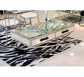 שולחן סלון מלבני רסיטל רגליים נירוסטה דגם 2001