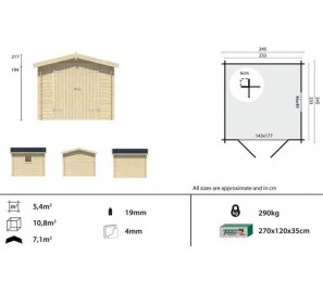 מחסן מעץ דגם 34995