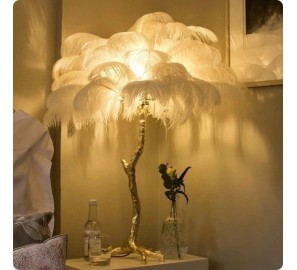 מנורה נוצות יוקרתית שולחנית דגם 00999 מנורה נוצות יוקרתית שולחנית דגם 00999