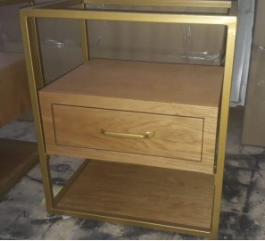 שידת מיטה מגירה אחת ומדף תחתון דגם 77466