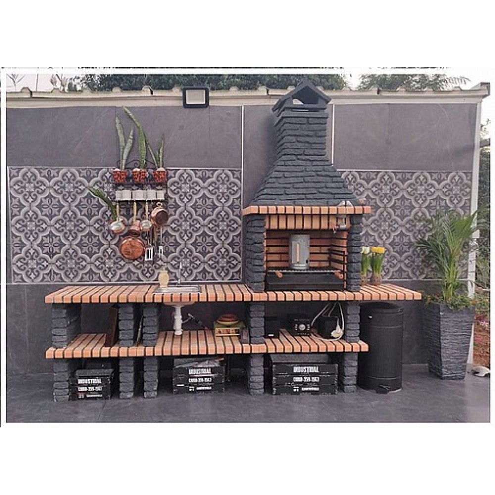 גריל אבן עם יחידת כיור דגם 6635 גריל אבן עם יחידת כיור דגם 6635