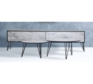 מזנון וזוג שולחנות במגוון צבעים דגם 5546