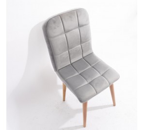 כיסא יותם מרופד רגלי עץ  