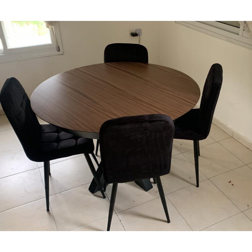 שולחן לפינת אוכל עגול + 4 כיסאות 222144