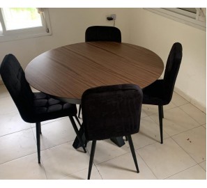שולחן לפינת אוכל עגול + 4 כיסאות 222144