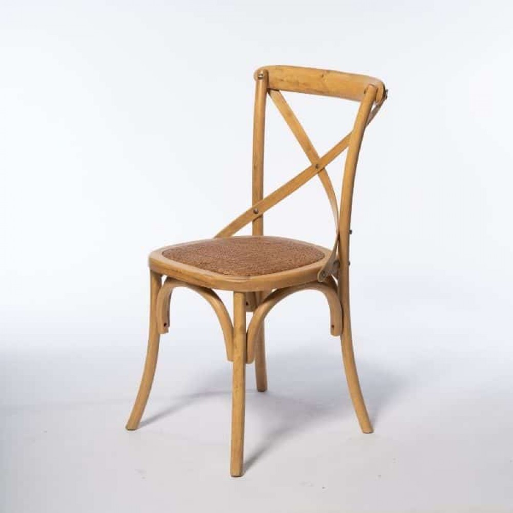 כסא עץ גב איקס דגם מניפיק