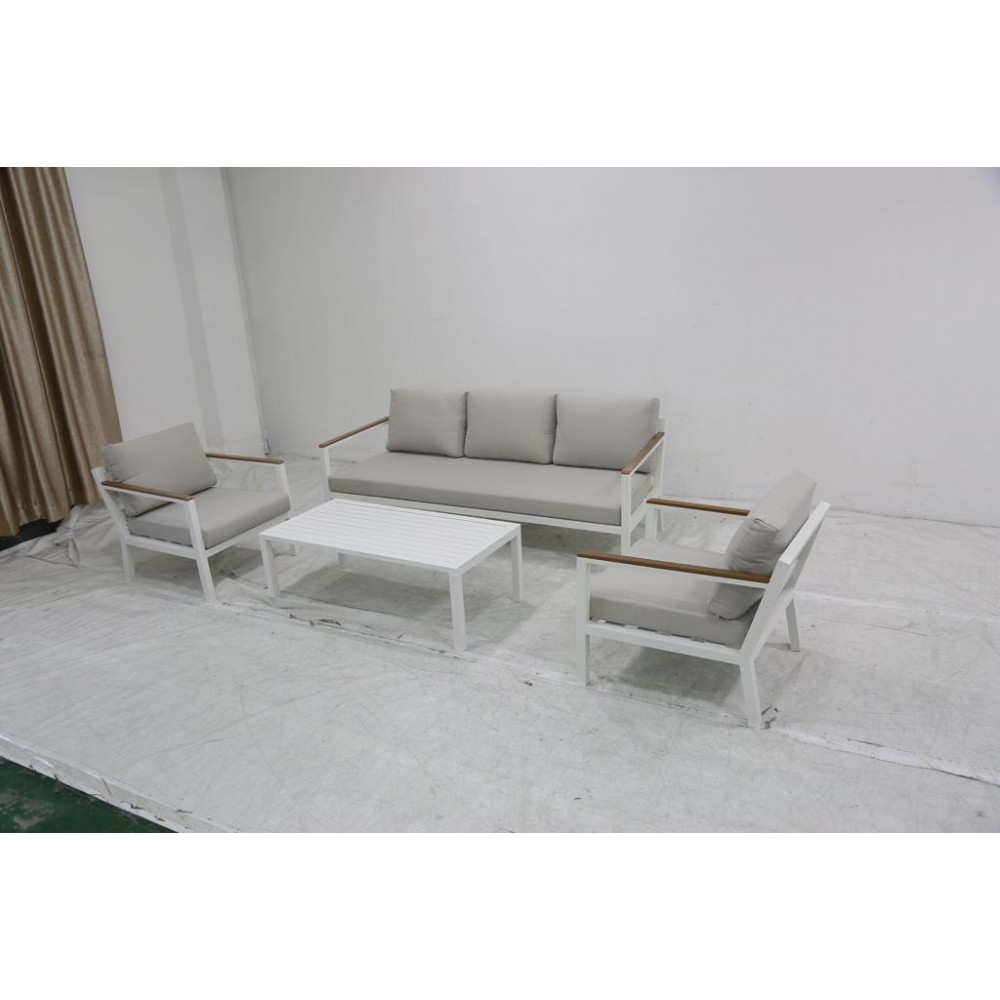 פינת ישיבה תלת לגינה מאלומיניום