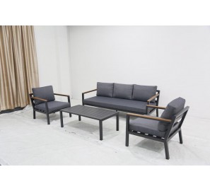 פינת ישיבה תלת לגינה מאלומיניום פינת ישיבה תלת לגינה מאלומיניום