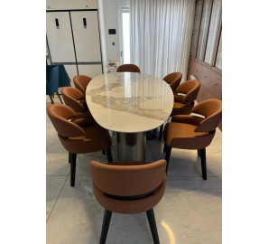 סט פינת אוכל אובלי דה לוקס