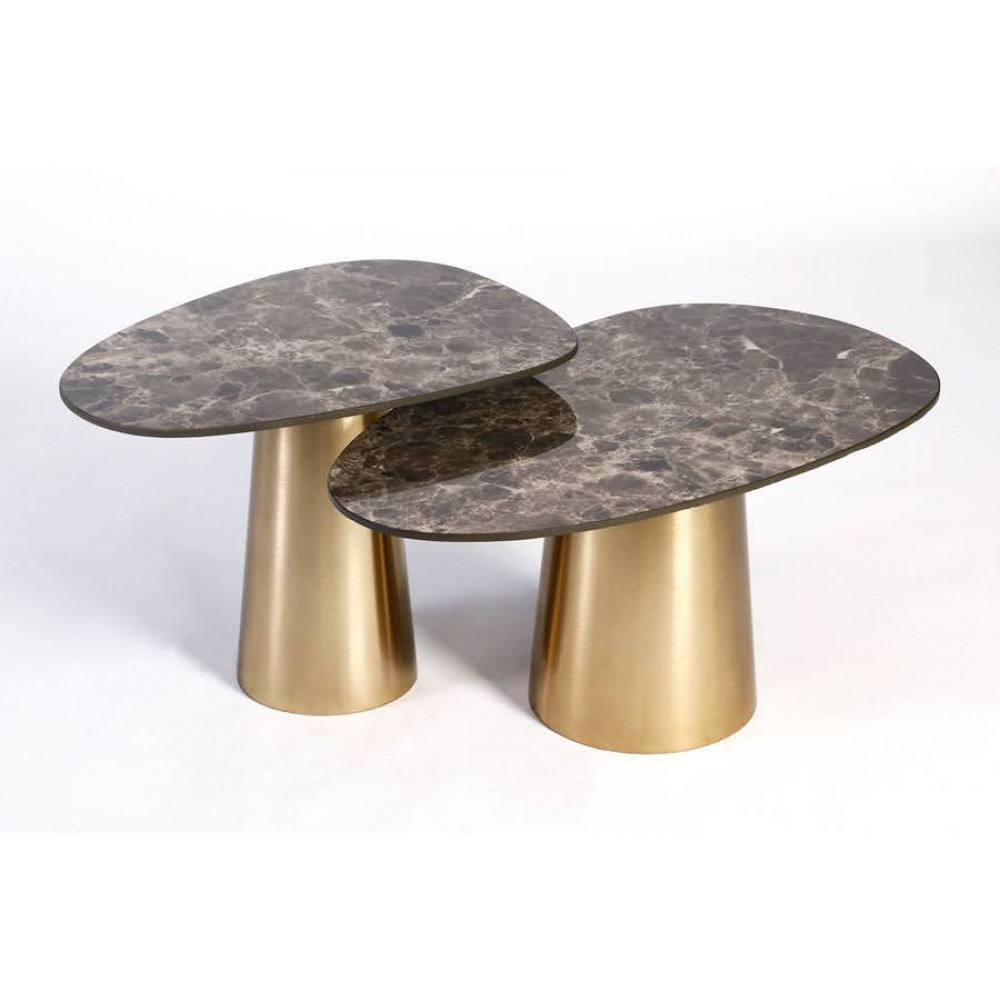 זוג שולחנות דגם גולד סטון