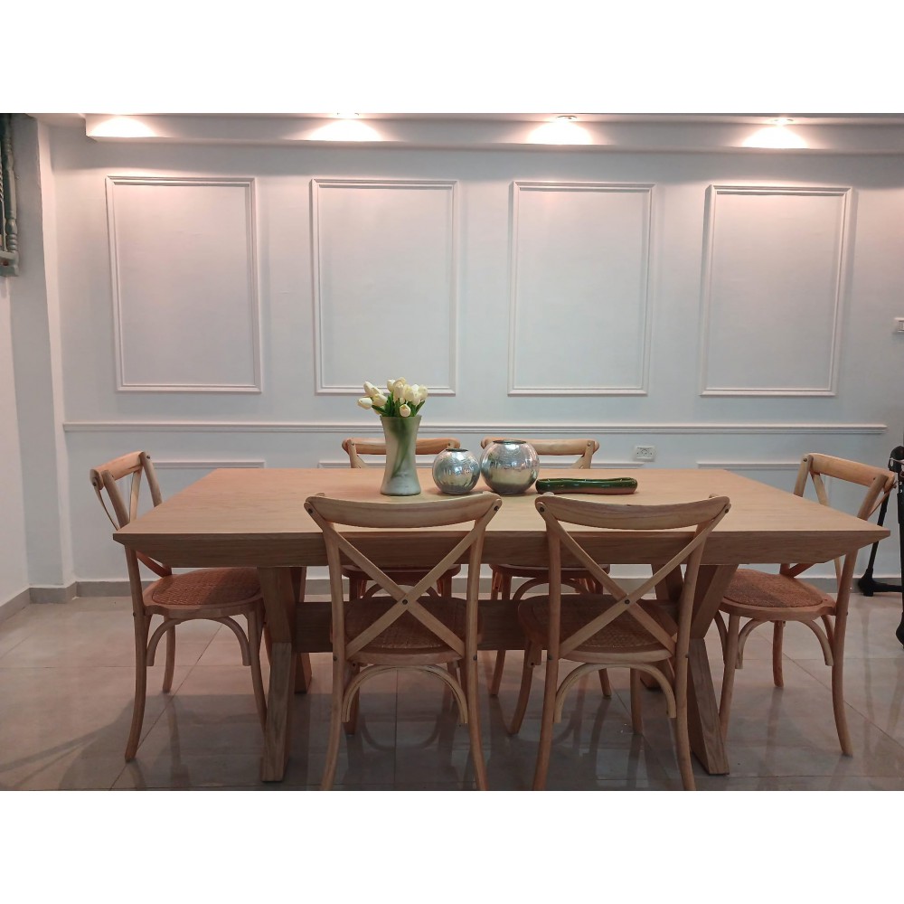 כסא עץ גב איקס דגם מניפיק