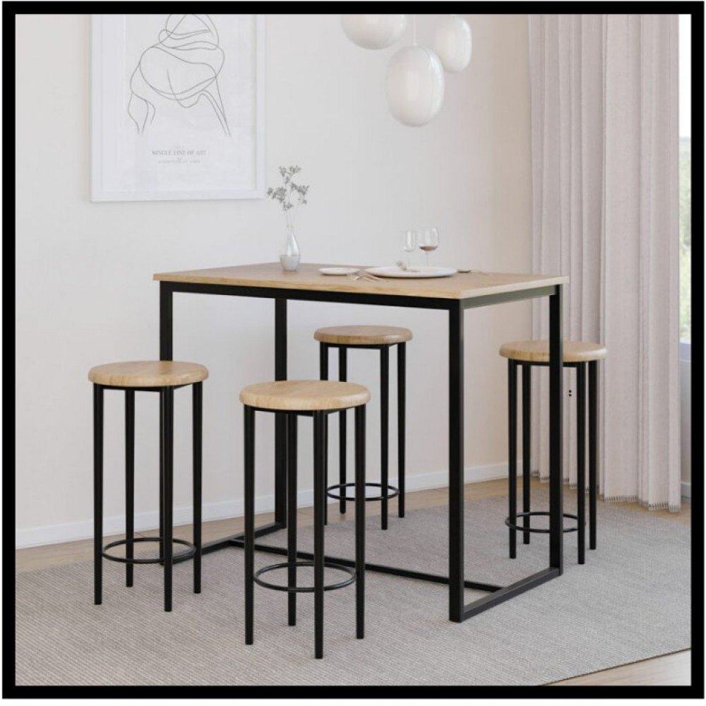 שולחן בר עם כיסאות ענבל שולחן בר עם כיסאות ענבל