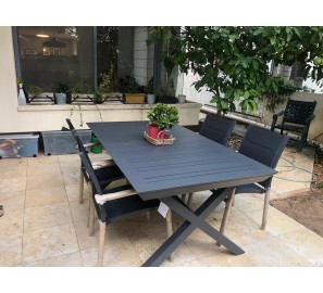 שולחן נפתח לגינה גלעד 100*172