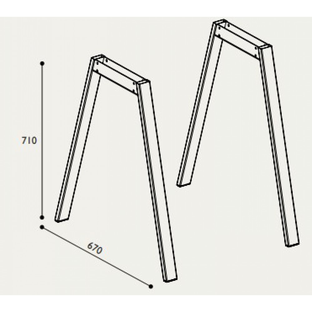 שולחן משרדי דגם טמפו משופע