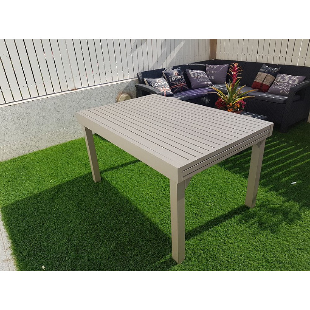 שולחן גינה נפתח 100% אלומיניום 135*100 שולחן גינה נפתח 100% אלומיניום 135*100