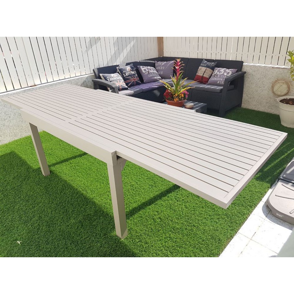 שולחן גינה נפתח 100% אלומיניום 135*100 שולחן גינה נפתח 100% אלומיניום 135*100